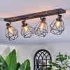 Yaak Plafondlamp, Plafondspot Zwart, 4-lichts