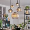 Koyoto Hanglamp, Kogellampje, Hanglamp Amber, Duidelijk, Rookkleurig, 5-lichts