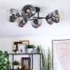 Koyoto Plafondlamp, Kogellampje 59 cm Duidelijk, Rookkleurig, 6-lichts