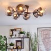 Koyoto Plafondlamp, Kogellampje 59 cm Duidelijk, Rookkleurig, 6-lichts