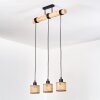 Barcos Hanglamp, Hanglamp Natuurlijke kleuren, Zwart, 3-lichts