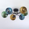 Koyoto Plafondlamp, Kogellampje 59 cm Blauw, Goud, Groen, 6-lichts