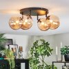 Chehalis Plafondlamp, Kogellampje 30 cm Amber, 4-lichts