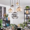 Koyoto Hanglamp, Kogellampje, Hanglamp Goud, Zwart, 5-lichts