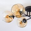 Ripoll Plafondlamp, Kogellampje Amber, Duidelijk, 6-lichts