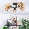 Ripoll Plafondlamp, Kogellampje Amber, Duidelijk, 6-lichts