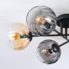 Koyoto Plafondlamp, Kogellampje 59 cm Amber, Duidelijk, Rookkleurig, 6-lichts