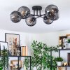 Koyoto Plafondlamp, Kogellampje 59 cm Rookkleurig, 6-lichts