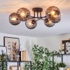 Koyoto Plafondlamp, Kogellampje 59 cm Rookkleurig, 6-lichts