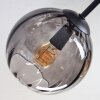 Koyoto Plafondlamp, Kogellampje 59 cm Amber, Rookkleurig, 6-lichts