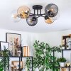 Koyoto Plafondlamp, Kogellampje 59 cm Amber, Duidelijk, Rookkleurig, 6-lichts