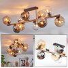 Koyoto Plafondlamp, Kogellampje Goud, Zwart, 10-lichts