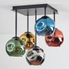 Ripoll Plafondlamp, Kogellampje Blauw, Chroom, Goud, Groen, Koperkleurig, Rookkleurig, 5-lichts