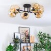 Ripoll Plafondlamp, Kogellampje Amber, 6-lichts