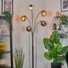 Koyoto Kogellampje, Staande lamp Amber, Chroom, Duidelijk, Rookkleurig, 5-lichts