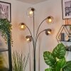 Koyoto Kogellampje, Staande lamp Amber, Duidelijk, Rookkleurig, 5-lichts