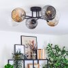 Ripoll Plafondlamp, Kogellampje Amber, Duidelijk, Rookkleurig, 6-lichts