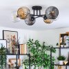 Ripoll Plafondlamp, Kogellampje Amber, Duidelijk, Rookkleurig, 6-lichts