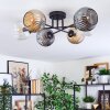 Ripoll Plafondlamp, Kogellampje Amber, Duidelijk, Rookkleurig, 6-lichts