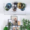Ripoll Plafondlamp, Kogellampje Blauw, Chroom, Goud, Groen, Rookkleurig, 6-lichts