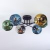 Ripoll Plafondlamp, Kogellampje Blauw, Chroom, Goud, Groen, Rookkleurig, 6-lichts
