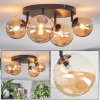 Chehalis Plafondlamp, Kogellampje Amber, 4-lichts