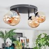 Chehalis Plafondlamp, Kogellampje Amber, 4-lichts