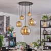 Koyoto Hanglamp, Kogellampje, Hanglamp Goud, Zwart, 5-lichts