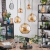 Koyoto Hanglamp, Kogellampje, Hanglamp Goud, Zwart, 5-lichts