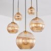 Koyoto Hanglamp, Kogellampje, Hanglamp Goud, Zwart, 5-lichts Koyoto Hanglamp, Kogellampje, Hanglamp Goud, Zwart, 5-lichts