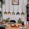 Koyoto Hanglamp, Kogellampje, Hanglamp Natuurlijke kleuren, Zwart, 5-lichts