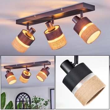Fallhagen Plafondlamp, Plafondspot Zwart, 3-lichts