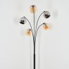 Koyoto Kogellampje, Staande lamp Amber, Chroom, Rookkleurig, 5-lichts Koyoto Kogellampje, Staande lamp Amber, Chroom, Rookkleurig, 5-lichts
