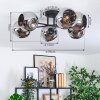 Ripoll Plafondlamp, Kogellampje Chroom, Rookkleurig, 6-lichts