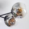 Ripoll Plafondlamp, Kogellampje Chroom, Duidelijk, Rookkleurig, 6-lichts