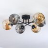 Ripoll Plafondlamp, Kogellampje Amber, Rookkleurig, 6-lichts