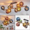 Koyoto Plafondlamp, Kogellampje Goud, Zwart, 10-lichts
