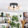 Gastor Plafondlamp, Kogellampje 25 cm Amber, Duidelijk, 3-lichts