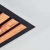 Meron Plafondlamp LED houtlook, Zwart, 1-licht