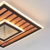 Meron Plafondlamp LED houtlook, Zwart, 1-licht