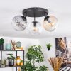 Koyoto Plafondlamp, Kogellampje Amber, Duidelijk, Rookkleurig, 3-lichts
