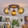 Koyoto Plafondlamp, Kogellampje Blauw, Goud, Groen, 3-lichts