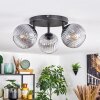 Koyoto Plafondlamp, Kogellampje Duidelijk, Rookkleurig, 3-lichts