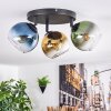Koyoto Plafondlamp, Kogellampje Blauw, Goud, Groen, Duidelijk, 3-lichts