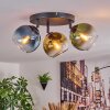 Koyoto Plafondlamp, Kogellampje Blauw, Goud, Groen, Duidelijk, 3-lichts