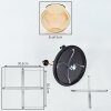 Koyoto Plafondlamp, Kogellampje Messing, Zwart, 5-lichts