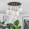 Gastor Plafondlamp, Kogellampje Messing, Zwart, 5-lichts