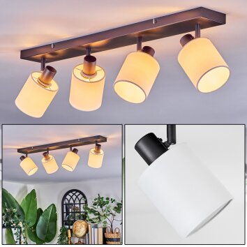 Fallhagen Plafondlamp, Plafondspot Zwart, 4-lichts