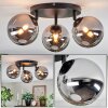 Chehalis Plafondlamp, Kogellampje 48.5 cm Chroom, Rookkleurig, 3-lichts