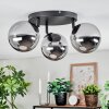 Chehalis Plafondlamp, Kogellampje 48.5 cm Chroom, Rookkleurig, 3-lichts